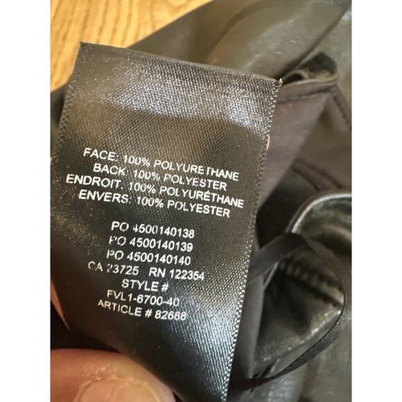 Aritzia Babaton Faux Leather Pants Black Womens Size 00 - Picture 4 of 5